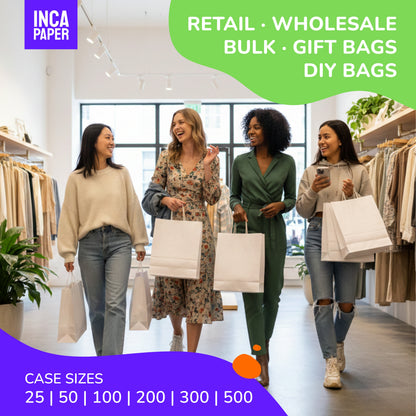5.3" x 3.5" x 8.5" Kraft Paper Bags with Twisted Handles (120 GSM)