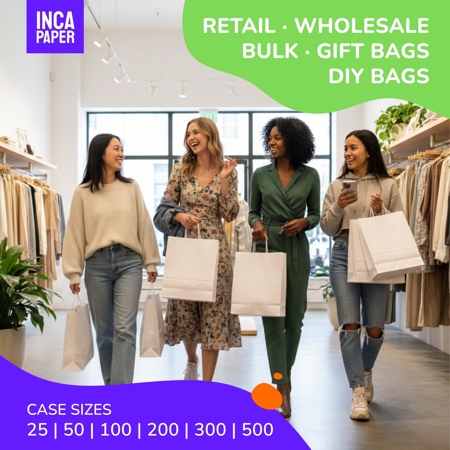 10" x 5" x 13" Kraft Paper Bags with Twisted Handles (120 GSM)