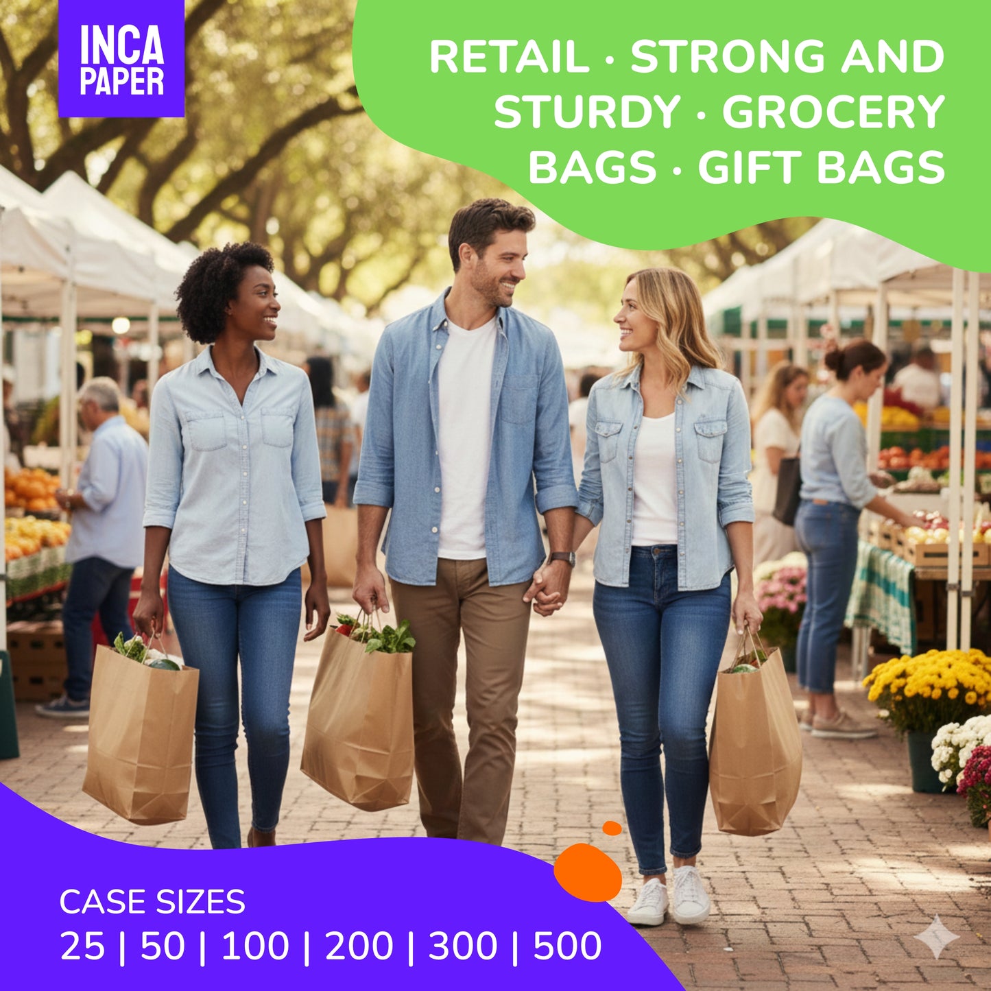 5.3" x 3.5" x 8.5" Kraft Paper Bags with Twisted Handles (120 GSM)